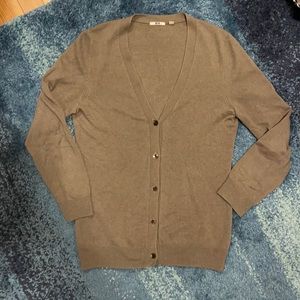 Cashmere Cocoa Taupe Cardigan by Uni Qlo